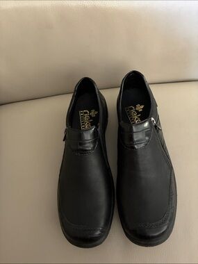 Rieker Black Women's Zip/Slip-On Loafers